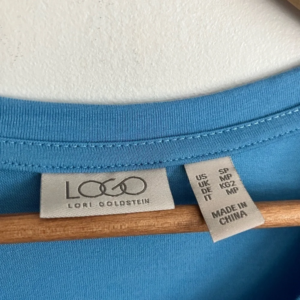 Logo By Lori Goldstein Seamed Knit Crew Neck Midi Dress